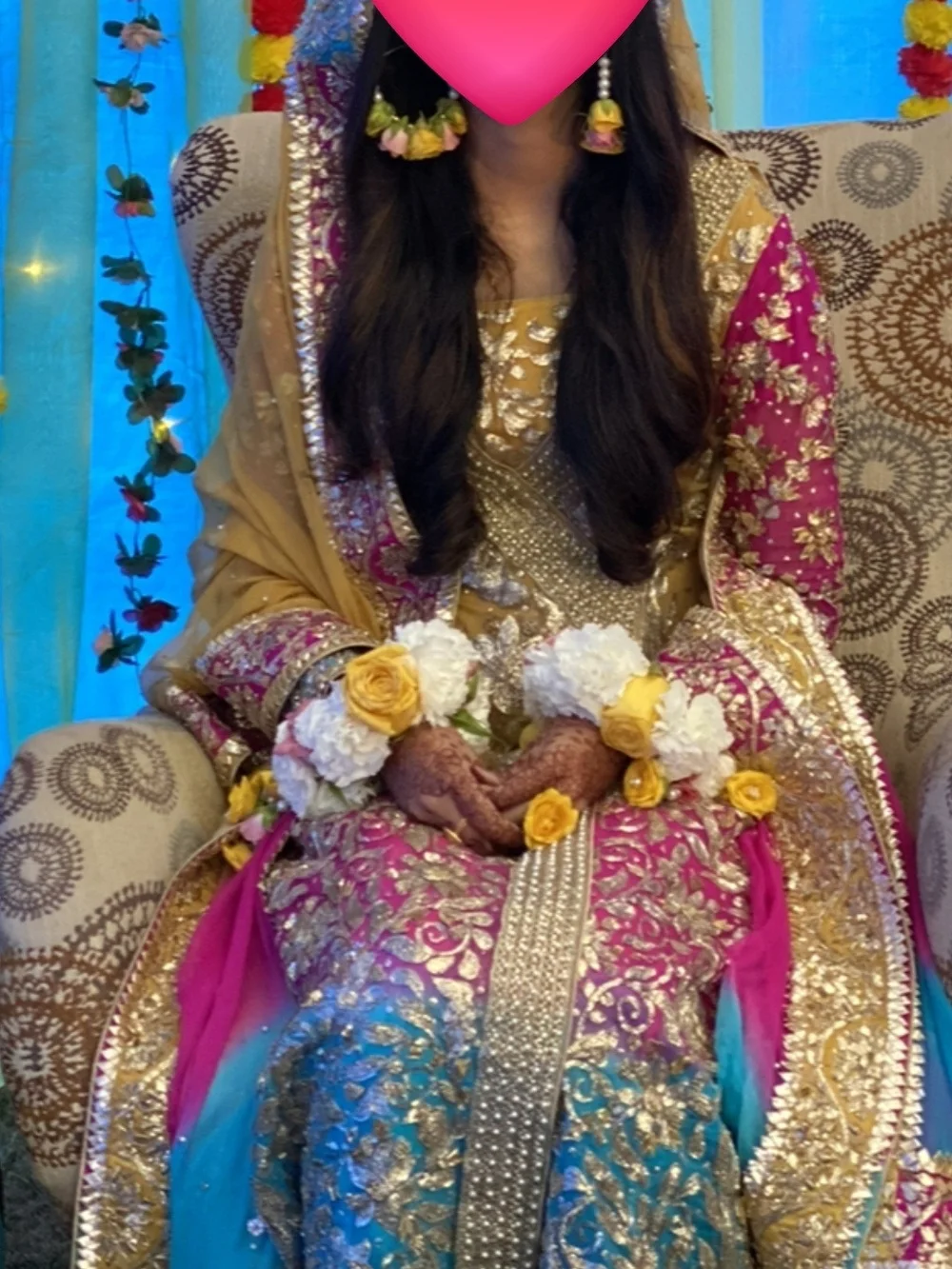 Pakistani Mehndi Bridal Dress